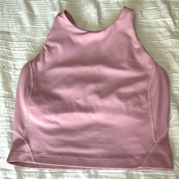 lululemon athletica Tops - Lululemon Align Crop Pink/lavender Size 6 Light/medium support
